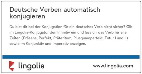 Deutsche Verben automatisch konjugieren